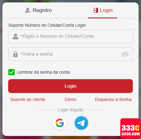 333c.com Cadastro Vantagens